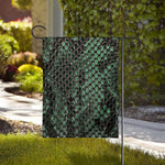 Green Snakeskin Print House Flag