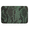 Green Snakeskin Print Indoor Door Mat