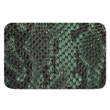 Green Snakeskin Print Indoor Door Mat