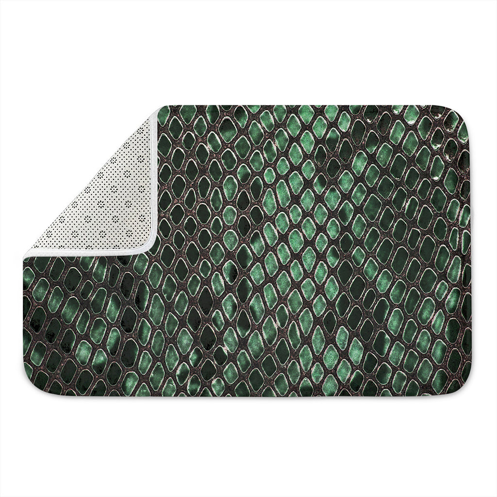 Green Snakeskin Print Indoor Door Mat
