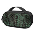 Green Snakeskin Print Portable Cooler Travel Case