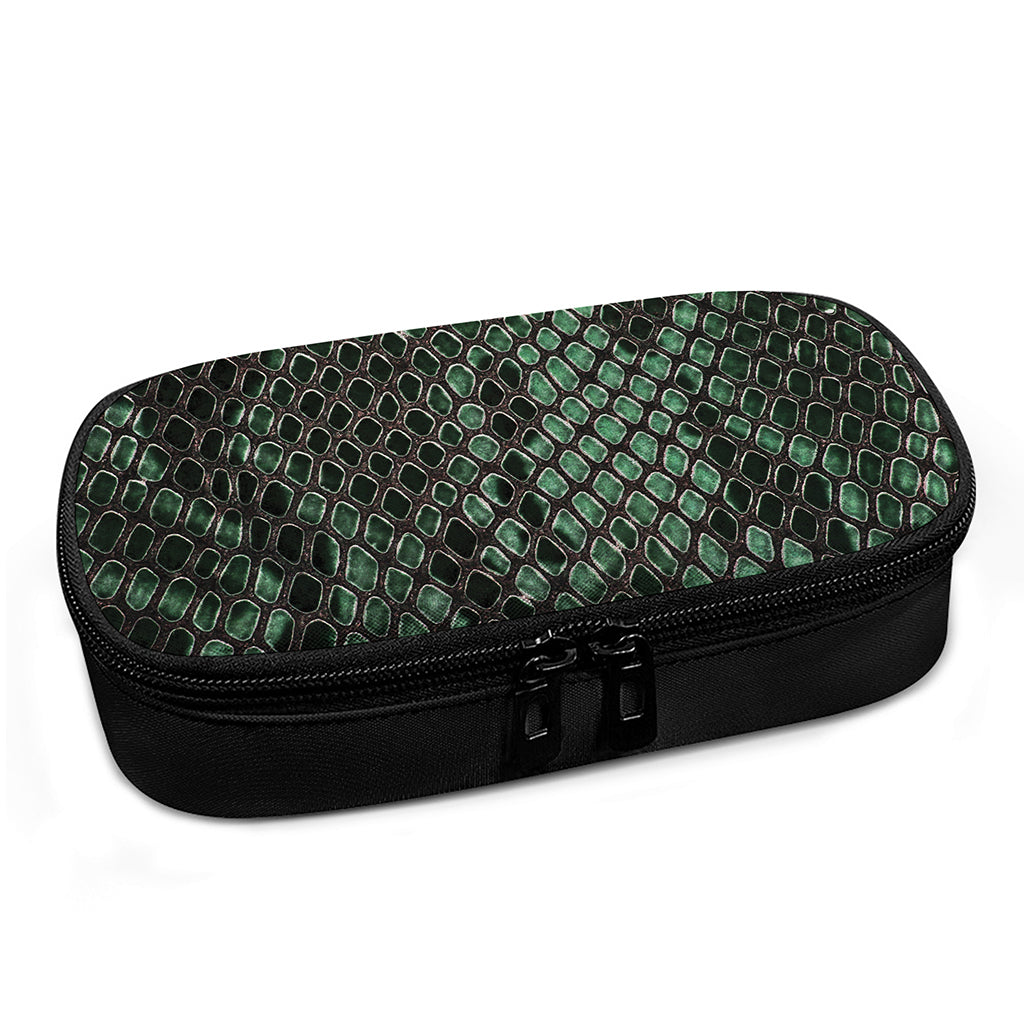 Green Snakeskin Print Insulin Cooler Travel Case