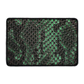 Green Snakeskin Print Kitchen Mat