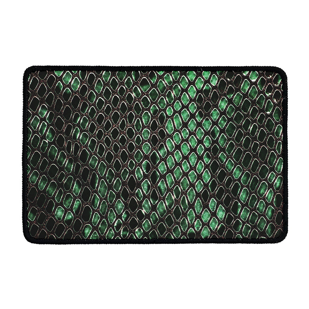 Green Snakeskin Print Kitchen Mat