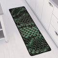 Green Snakeskin Print Long Kitchen Mat