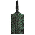 Green Snakeskin Print Luggage Tag