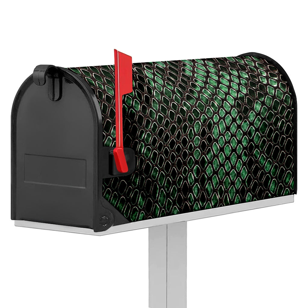 Green Snakeskin Print Mailbox Cover