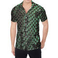 Green Snakeskin Print Men's Shirt