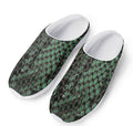 Green Snakeskin Print Mesh Casual Shoes