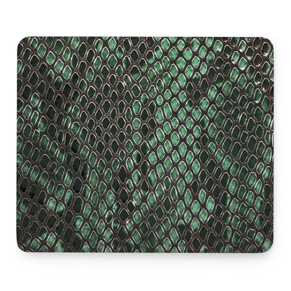 Green Snakeskin Print Mouse Pad