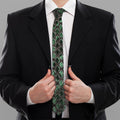 Green Snakeskin Print Necktie