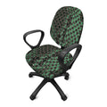 Green Snakeskin Print Office Chair Cover