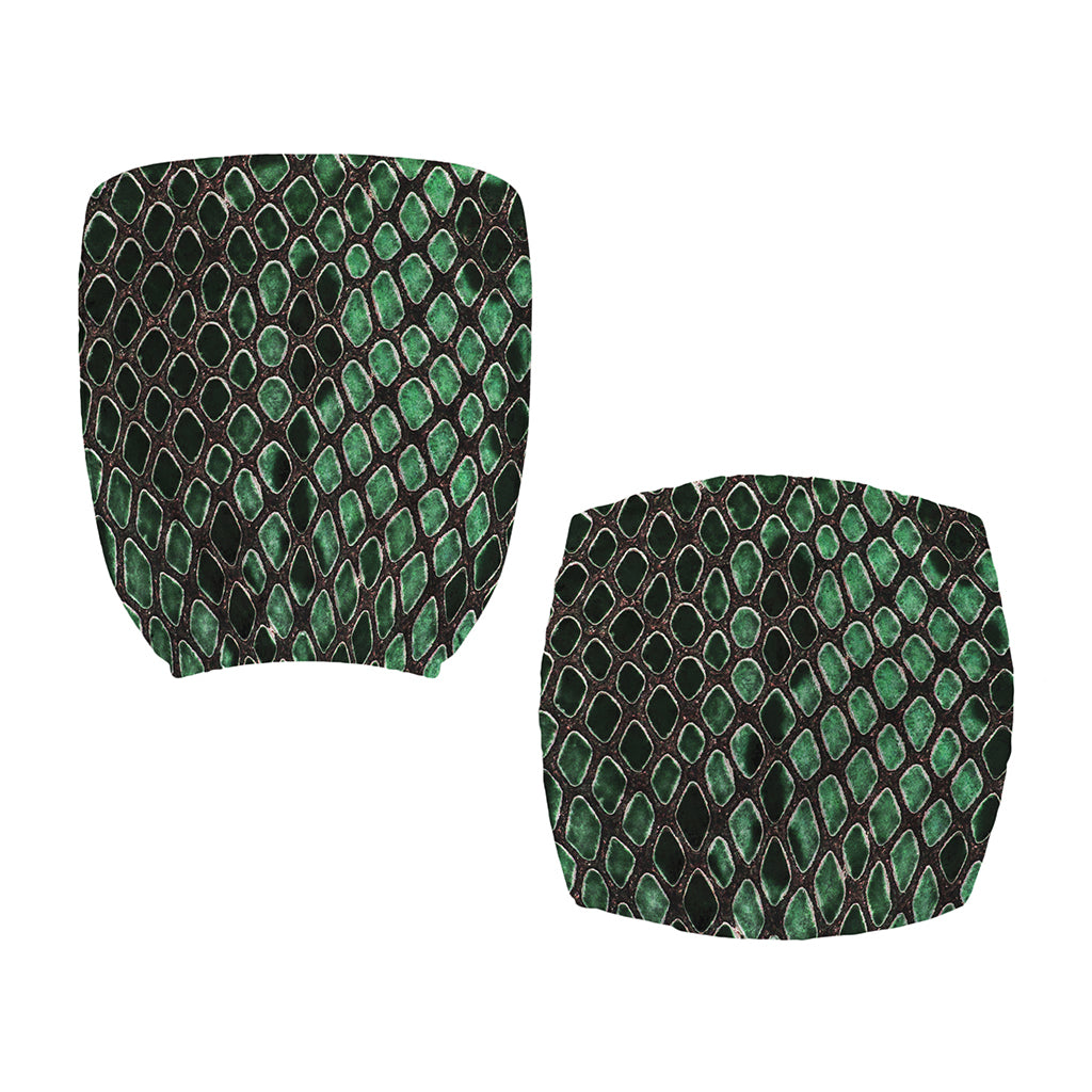 Green Snakeskin Print Office Chair Cover