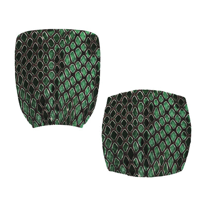 Green Snakeskin Print Office Chair Cover