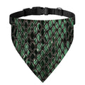 Green Snakeskin Print Over The Collar Dog Bandana