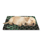 Green Snakeskin Print Pet Cooling Mat Cover