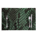 Green Snakeskin Print Placemat