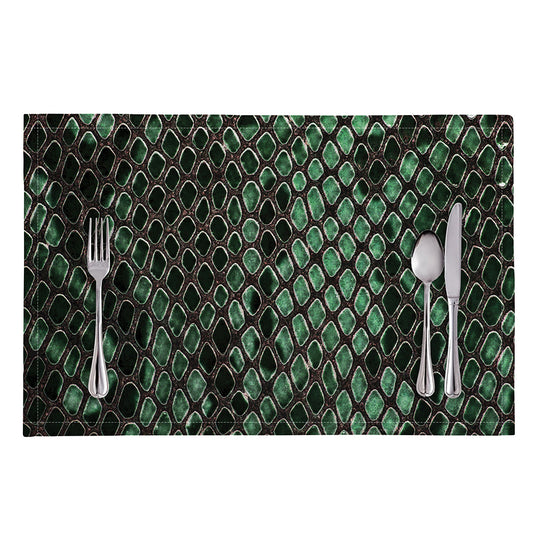 Green Snakeskin Print Placemat
