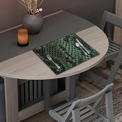 Green Snakeskin Print Placemat
