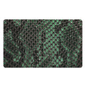 Green Snakeskin Print Polyester Doormat