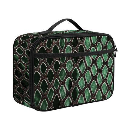 Green Snakeskin Print Portable Lunch Bag
