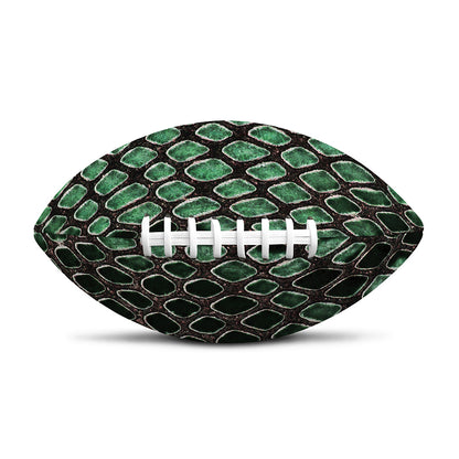Green Snakeskin Print Rugby Ball