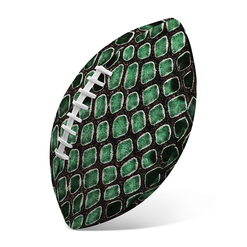 Green Snakeskin Print Rugby Ball