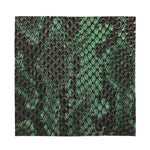 Green Snakeskin Print Silk Bandana