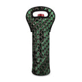 Green Snakeskin Print Single Neoprene Wine Tote