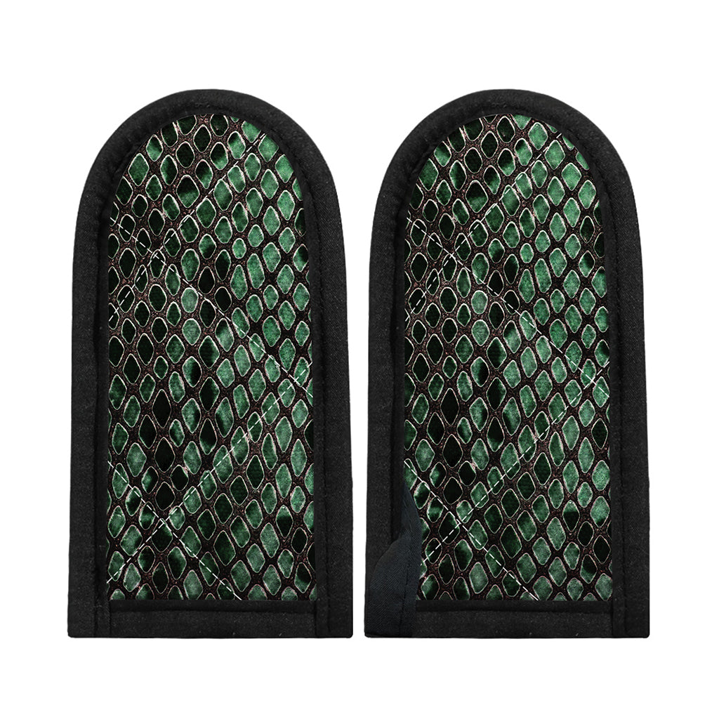 Green Snakeskin Print Skillet Handle Cover