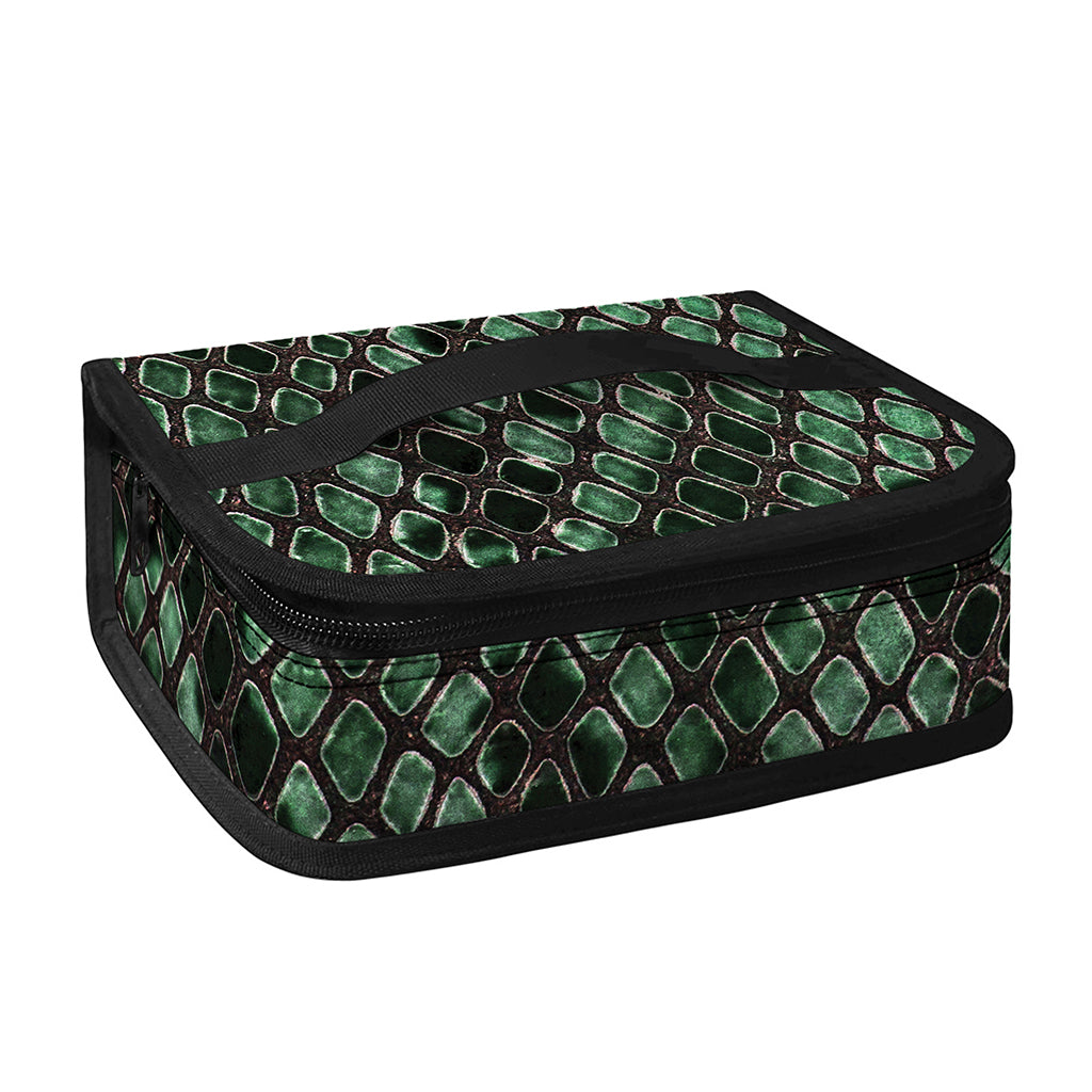Green Snakeskin Print Small Lunch Bag