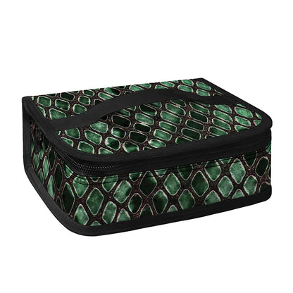 Green Snakeskin Print Small Lunch Bag
