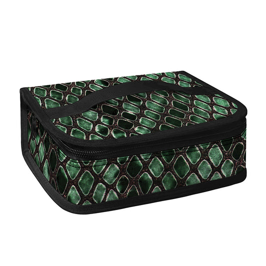Green Snakeskin Print Small Lunch Bag