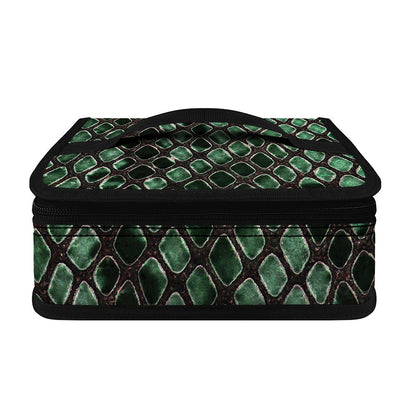 Green Snakeskin Print Small Lunch Bag