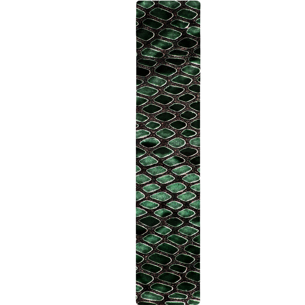 Green Snakeskin Print Table Runner