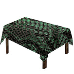 Green Snakeskin Print Tablecloth