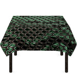 Green Snakeskin Print Tablecloth