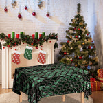 Green Snakeskin Print Tablecloth