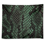 Green Snakeskin Print Tapestry