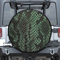 Green Snakeskin Print Tire Cover