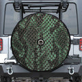 Green Snakeskin Print Tire Cover With Camera Hole