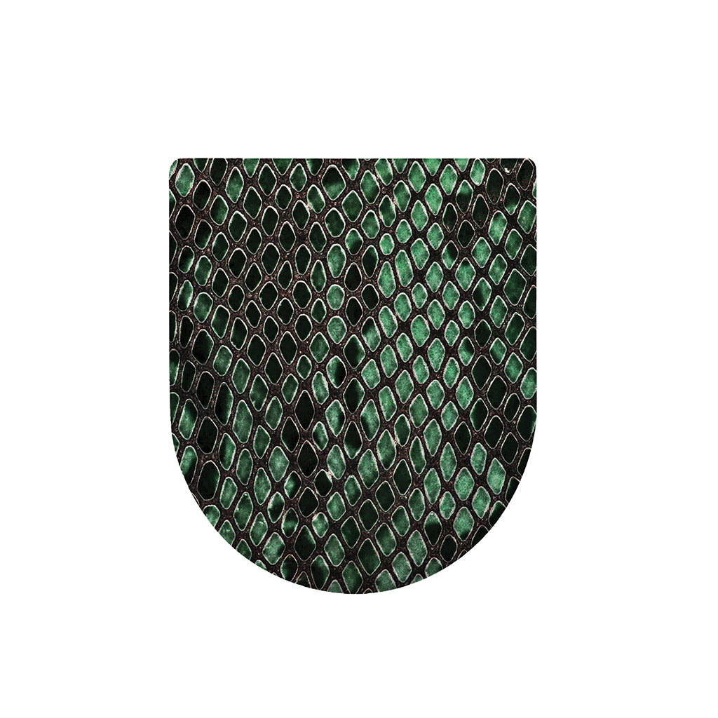 Green Snakeskin Print Toilet Lid Cover