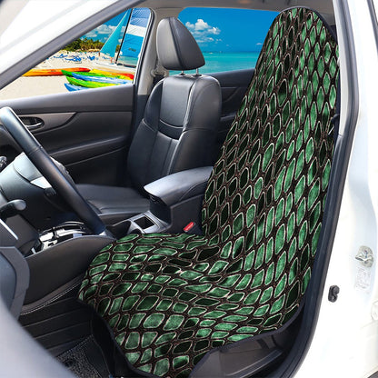 Green Snakeskin Print Waterproof Car Seat Cover