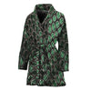 Green Snakeskin Print Women's Bathrobe