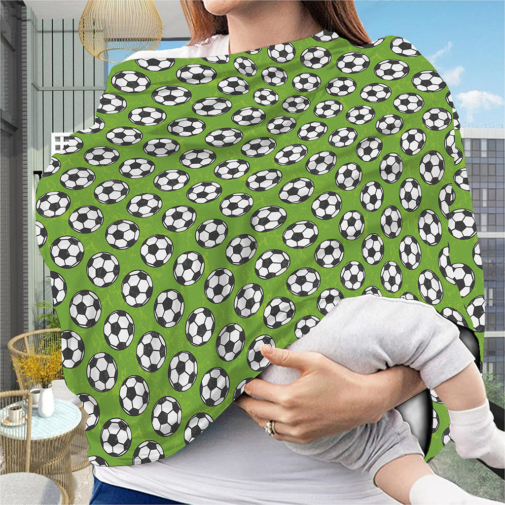 Green Soccer Ball Pattern Print Baby Seat Cover