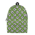 Green Soccer Ball Pattern Print School Backpack