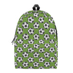 Green Soccer Ball Pattern Print Backpack