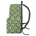 Green Soccer Ball Pattern Print Backpack