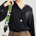 Green Soccer Ball Pattern Print Bag Strap