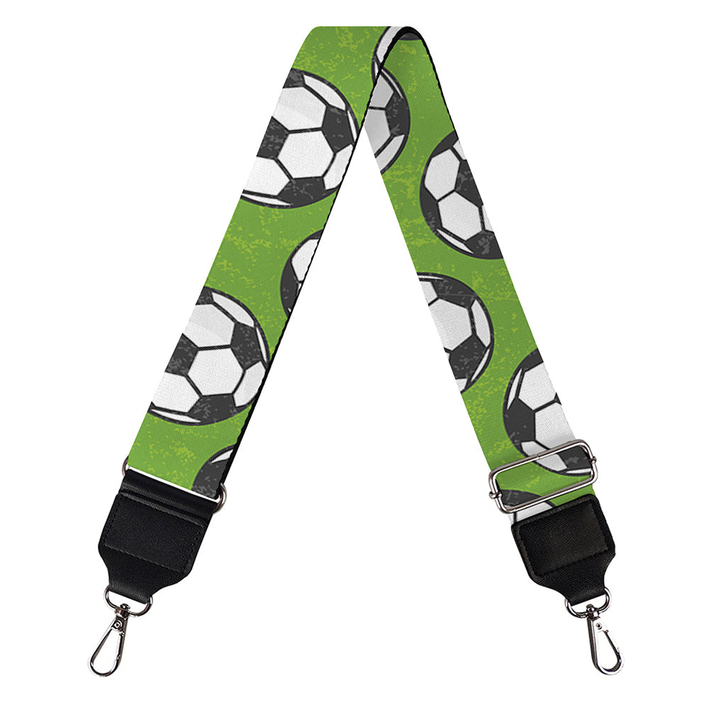Green Soccer Ball Pattern Print Bag Strap